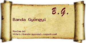 Banda Gyöngyi névjegykártya