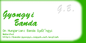 gyongyi banda business card